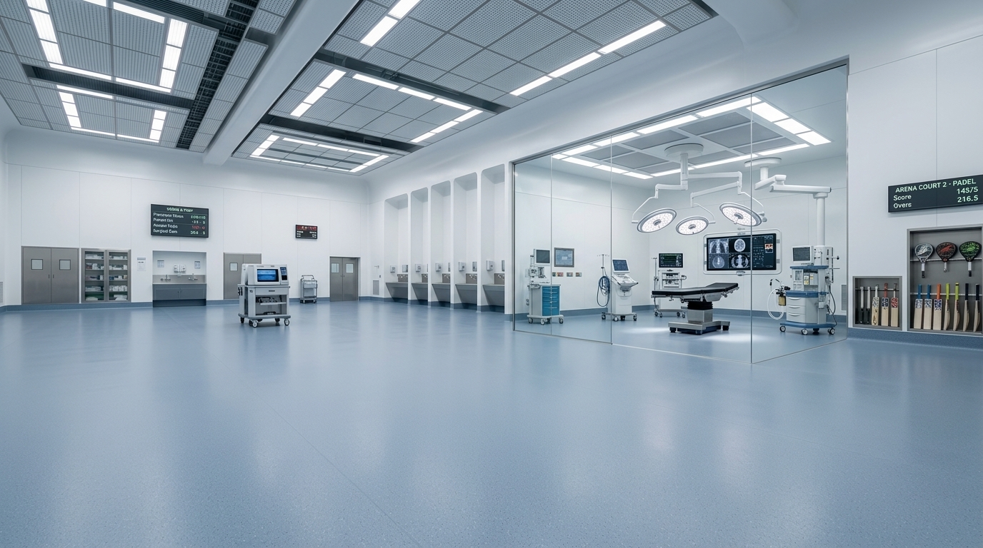 Hospital Homogenous Flooring: OT & ICU Antibacterial Infection Standards